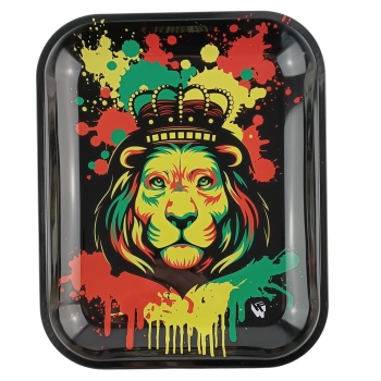 RAW Dreh-Tablett - Rolling Tray groß, ca. 34 x 28 x 2,5cm "Löwe"